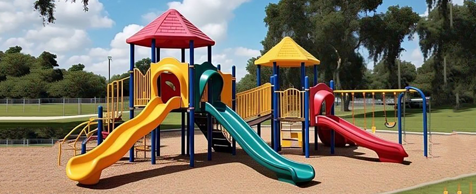 Colorful and durable FRP playground and outdoor gym equipment designed for safe play and fitness areas