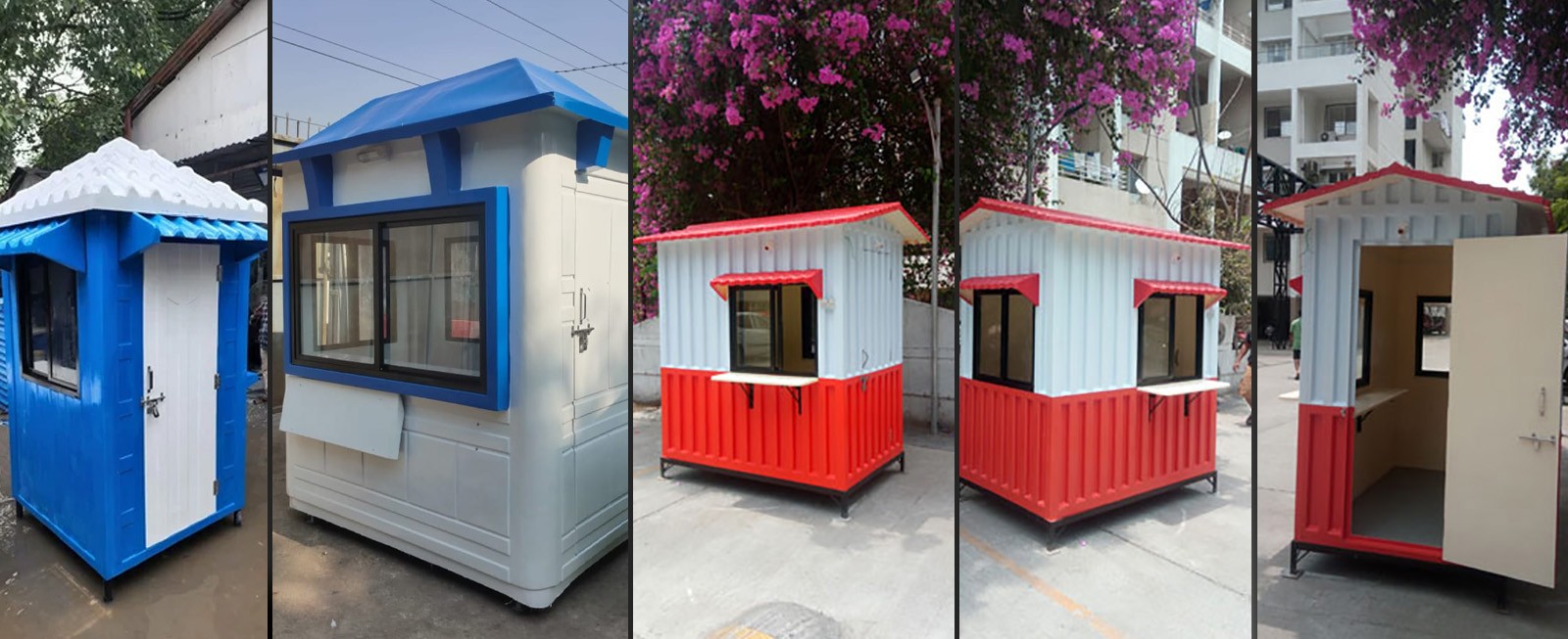 Weather-resistant FRP security cabin with modular design