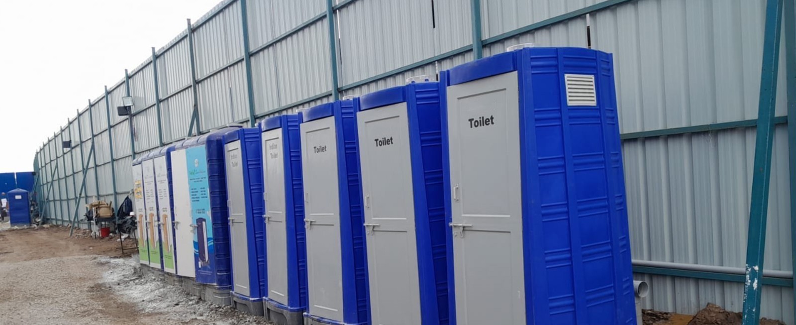 Portable FRP toilet and urinal cabin for public and site use