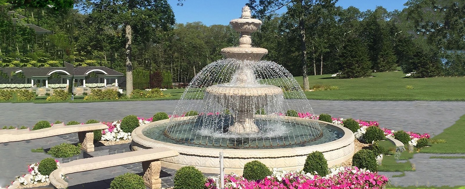 Elegant FRP water fountain with weather-resistant finish by Effy FRP Solutions