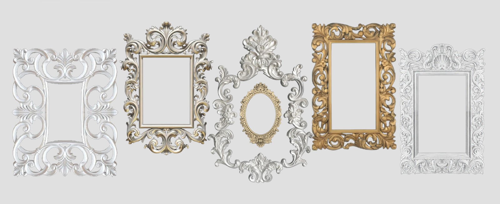 Lightweight FRP decorative frame suitable for interiors and exteriors